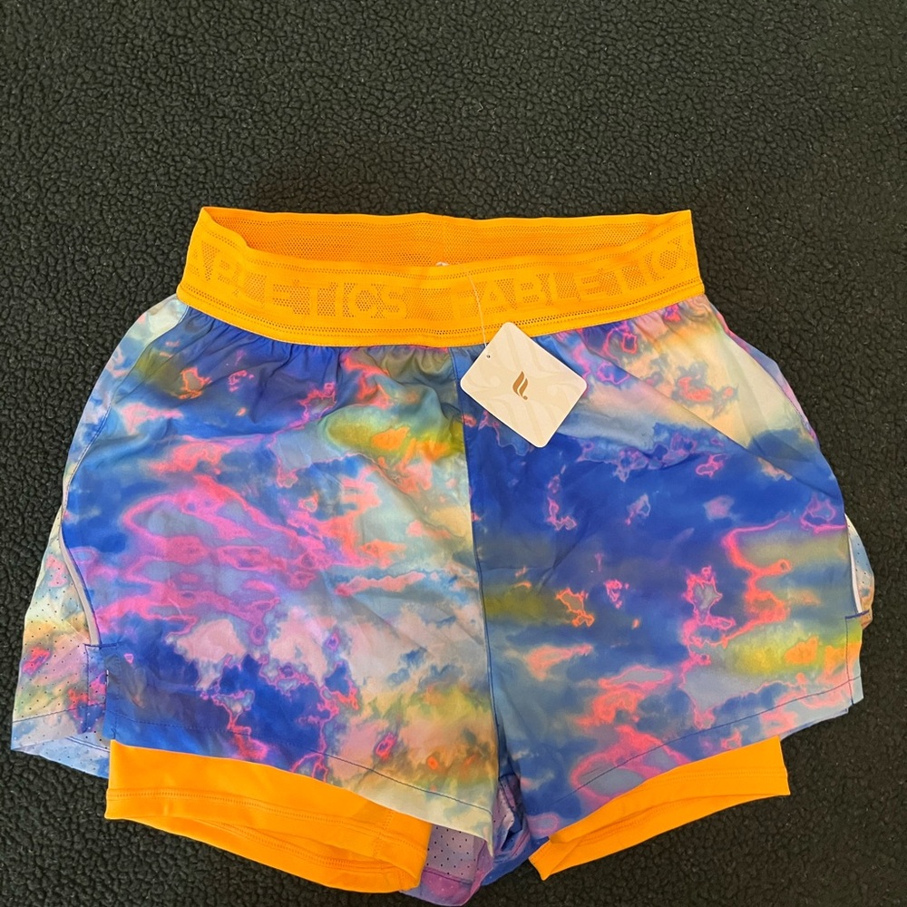 Fabletics Perforated Run Shorts 5” 2-in-1 NWT